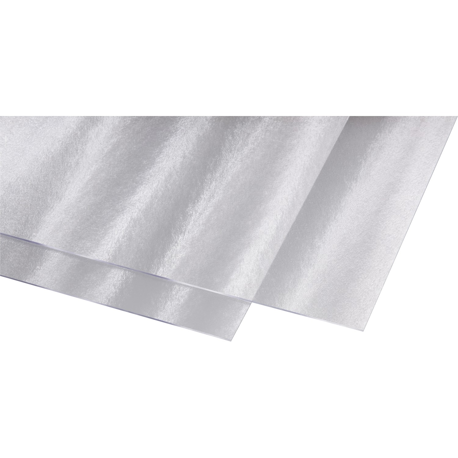 Transparente Polystyrol-Platte 2,5 mm Cincilla, 1000x1000 mm, für Kunststoffbedachung.