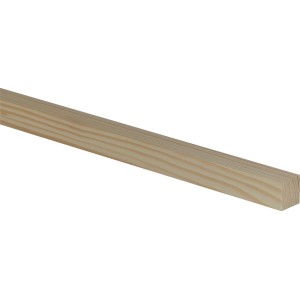 Fichte Flachleiste, 23x23x1000 mm, ideal für Bastelarbeiten und Modellbau.