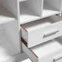 okwish Sideboard mit 2 Türen 2 Schubladen Wohnzimmer 140x40x79cm Weiß_7