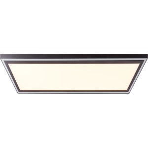 Schwarzes LED-Panel Adirane, 60x60 cm, dimmbar und mit einstellbarer Lichtfarbe.
