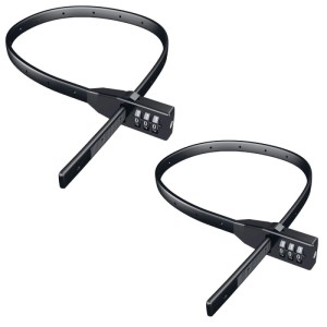 2er-Set Basi Kabelbinder Schloss KBS 50, schwarz, mit 3-stelligem Zahlencode.