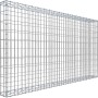 Leere Gabiona C-Ring-Gabione, 100x200x20 cm, Maschenweite 5x10 cm, aus verzinktem Drahtgitter.