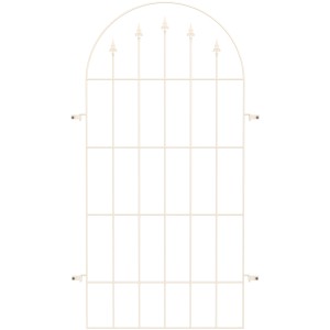 Weißes Eleo Rankgitter Edera, 210x108 cm, für Pavillons, Schmiedeeisen, Kletterhilfe.