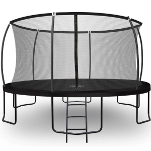 Zero Gravity Trampolin Outdoor 427cm TÜV GS Smartes Klappnetz mit Leiter und Bodenanker