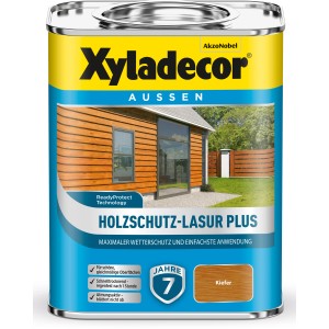 Xyladecor Holzschutz-Lasur Plus Kiefer, 0,75l Dose. Holzlasur für Aussen.