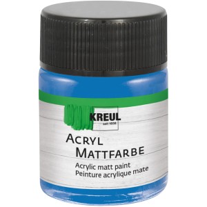 Kreul Acrylfarbe Matt Enzianblau, 50ml, für Bastelarbeiten.