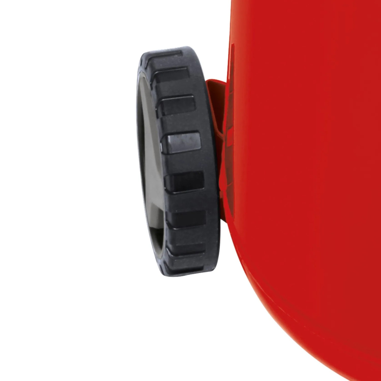 Detailaufnahme: Rotes Gehäuse und Rad des Einhell Kompressor TH-AC 240/50/10 OF.