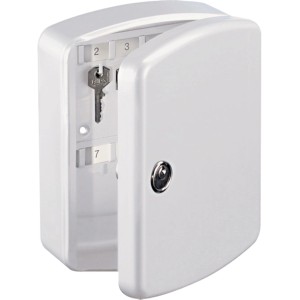 Burg Wächter Schlüsselbox Key Box mit 15 Haken Weiß