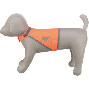 Orangefarbene Jollypaw Sicherheitsweste, reflektierend, Größe M (32 cm) für Hunde.
