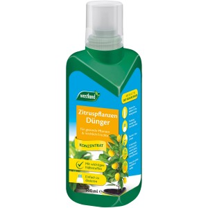 Flasche Westland Zitruspflanzendünger, 500ml, Konzentrat für gesunde Pflanzen und üppige Früchte.