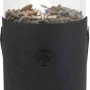 Schwarze Cosi Gaslaterne Cosiscoop mit Glaszylinder und Kieselsteinen, Terrassenheizer.