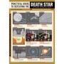 Graues Star Wars Wandbild: Todesstern-Anleitung zur Zerstörung, 50x70 cm. Detaillierte Grafik mit 9 Schritten.