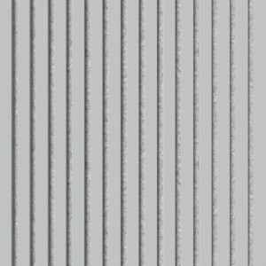 Akustikpaneel Muster, weiß-matte Folie, grauer Filz, 29,5x15cm. Detailaufnahme der Textur und Farbe.