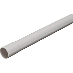 Starres, hellgraues Isolierrohr EN 25, 3 m lang, für die Aufputzmontage im Innenbereich.