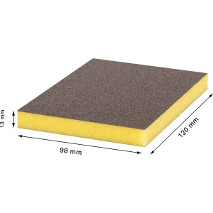 Bosch Expert Schleifschwamm S473, 98x120x13mm, feine Körnung. Schleifmittel für Handarbeiten.
