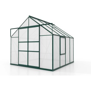 Vitavia Gewächshaus Meridian 2 Smaragd, 6mm Hohlkammerplatten, inkl. Zubehör-Set.
