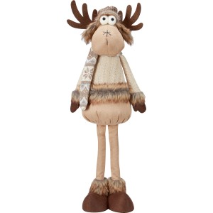 Stoff-Rentier, 65 cm, Weihnachtsdeko für Innen & überdachten Außenbereich.