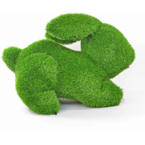 Grüne AniPlants Gartenfigur Hase, 65 cm, Dekoration für Garten und Außenbereich.