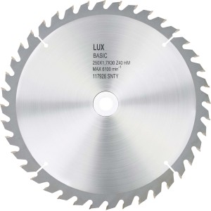 LUX HM-Kreissägeblatt Holz, Ø 250 mm, 40 Zähne, für saubere Schnitte in Holz und Holzwerkstoffe.
