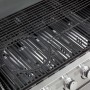 Detailaufnahme: Grillrost und Brenner des El Fuego Edelstahl-Gasgrills Long Beach.