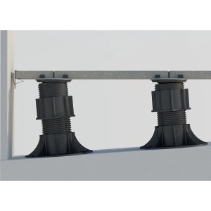 Häusler Stelzlager, selbstnivellierend, für Terrassenplatten und Gehwegplatten, Verstellhöhe 50-75 mm.