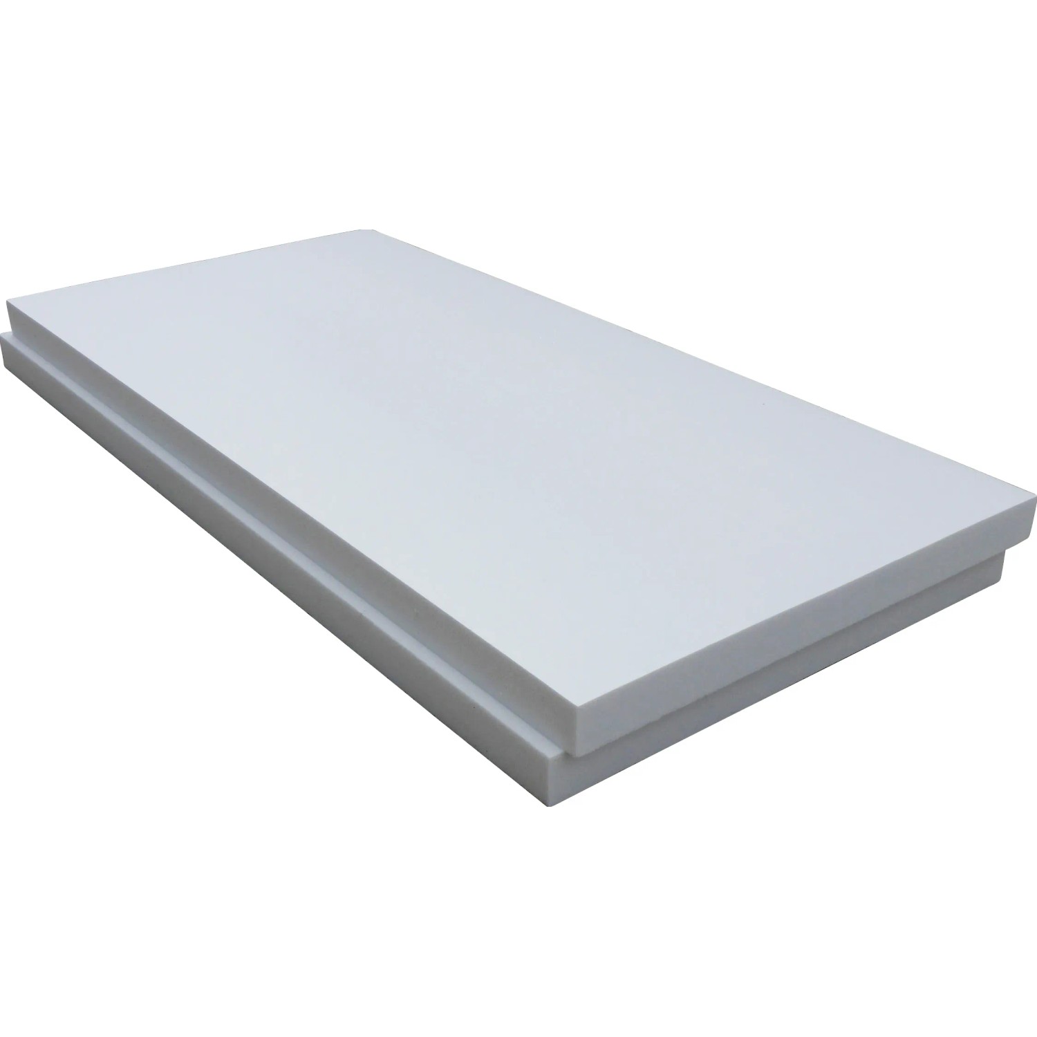 Weiße XPS Dämmplatte SF, 100 mm stark, für Innen- und Außenbereich.