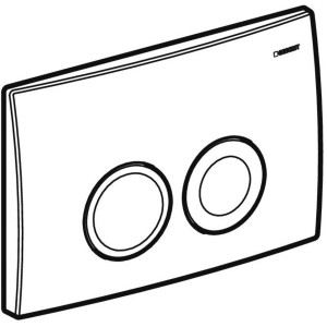 Geberit Delta25 Betätigungsplatte, weiß, für 2-Mengen-Spülung.