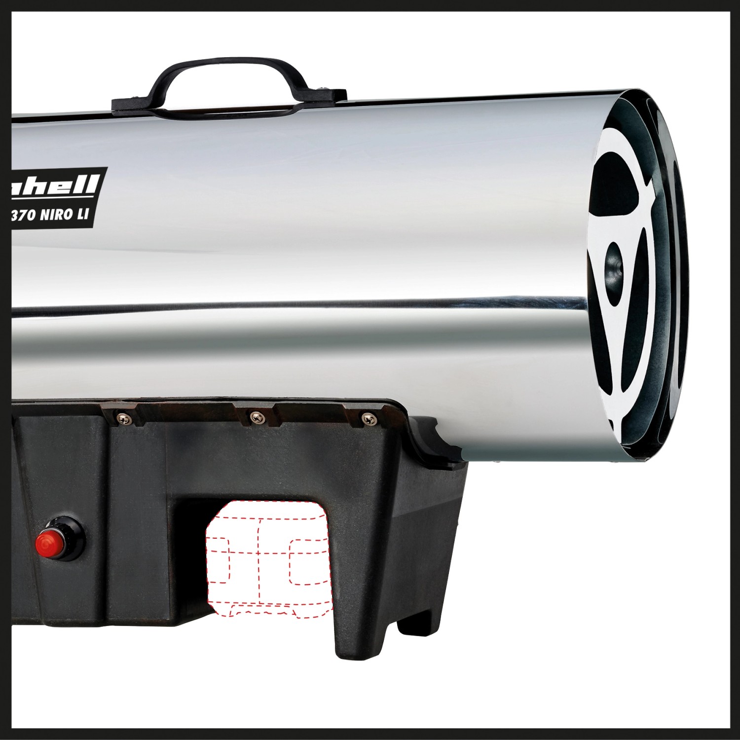 Einhell Akku-Heißluftgenerator GE-HG 18/370 Niro Li-Solo: Gasheizer aus Edelstahl, ohne Akku.