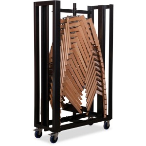 Veba Transportwagen für Keeve Gestelle, 155x233x80cm, beladen mit Holzstühlen.