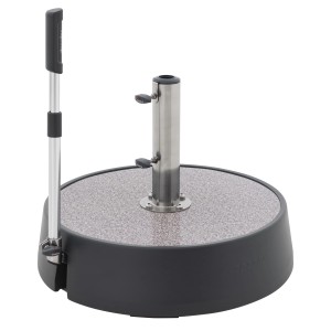 Doppler Dekorplatte Easy Move Switch Granit Grau Schirmständer mit Stahlrohr und Hebel.