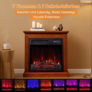 HOMAVO 18'' 900/1800W Elektrokamin mit Heizung Inklusive Schrank