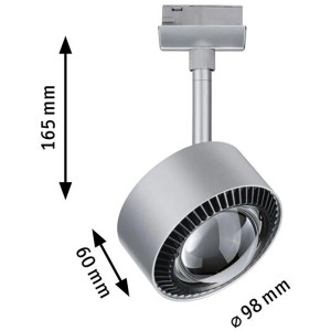 Paulmann Urail LED Spot Aldan, 8W, 4000K, Chrom matt für Schienensysteme.