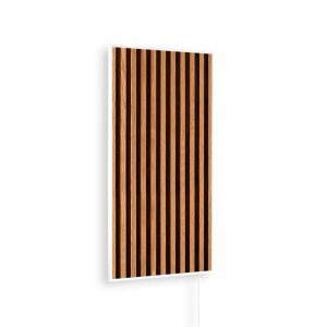Könighaus Infrarotheizung Holzpaneel Ambient Edition 450W, weißer Rahmen, Holz-Optik