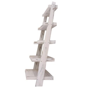 Weißes MCW Standregal/Pflanzregal mit 5 Ablagen.