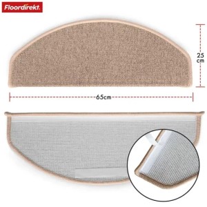 KARAT Stufenmatte London Pro Halbrund Beige 25 x 65 cm