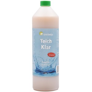 Biohelp Teich Klar, 1 l: Biologischer Teichreiniger zur Reduzierung von Schlamm in Gartenteichen.