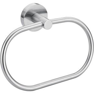 Tesa Moon Handtuchring in Edelstahloptik zur Wandmontage im Badezimmer.