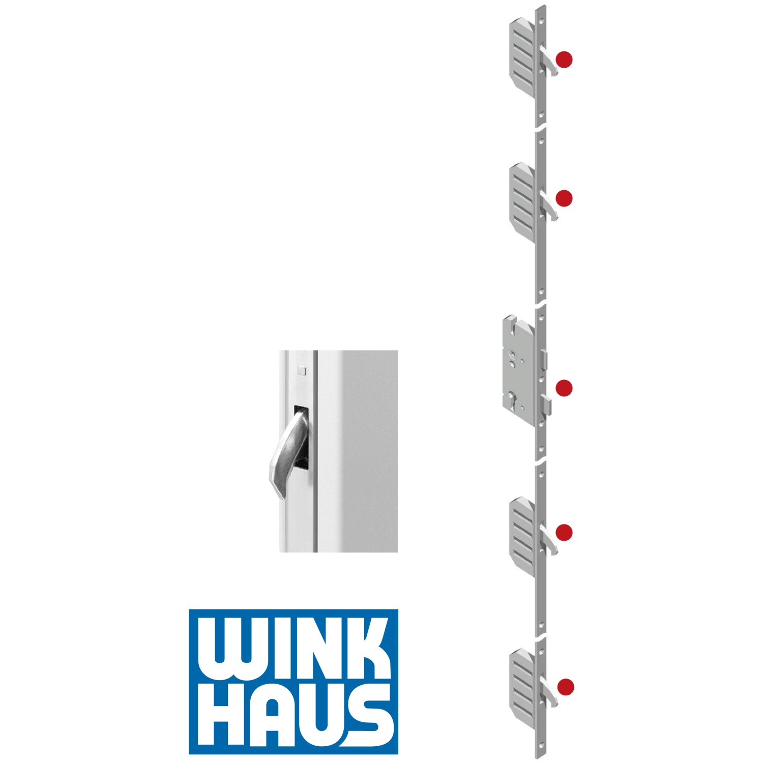 Detailansicht der Splendoor Haustür ThermoSpace Milano Prime Verriegelung von Winkhaus.