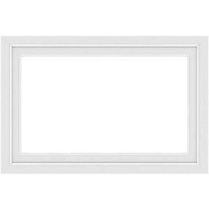 Weißes Kunststofffenster, 90x60 cm, 3-fach Verglasung, links öffnend.