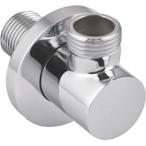 Verchromter baliv Brausewandanschluss G 1/2 mit Rosette für Duschschlauch.