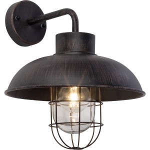 Brilliant Außen-Wandlampe Portland Rostfarbe