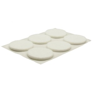 Wagner Softfilz-Pads-Set EH1226 Ø 26 mm x 3 mm Weiß 24-tlg.