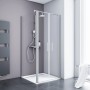 Schulte Alexa Style 2.0 Duschwand mit Pendeltür und Seitenwand, 80x90x192 cm.