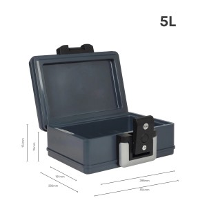 Offene Yale Feuerschutz-Kassette S, 5 l, Tresor für Dokumente und Wertsachen.