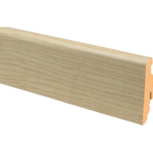 Sockelleiste Esche Olive, 19x58x2400 mm, MDF furniert, Clip-Montage.