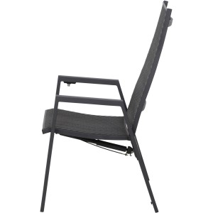 Siena Garden Savona Dining Move Sessel, anthrazit-silber-schwarz, Alugestell, verstellbare Rückenlehne.