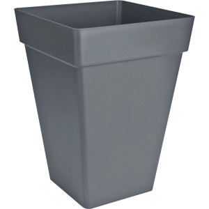 Anthrazitfarbener, eckiger Elho Blumentopf Loft Urban, 30x30 cm, ideal für den Außenbereich.