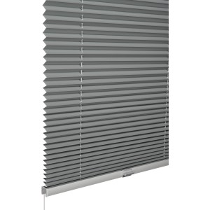 Graues Schöner Wohnen Thermo-Plissee Ella, 100x130 cm, für Fenster, Verdunkelungsplissee.