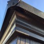 Detailaufnahme: Sojag Pavillon Castel 12x14 Bronze, Ecke mit Edelstahlschraube.