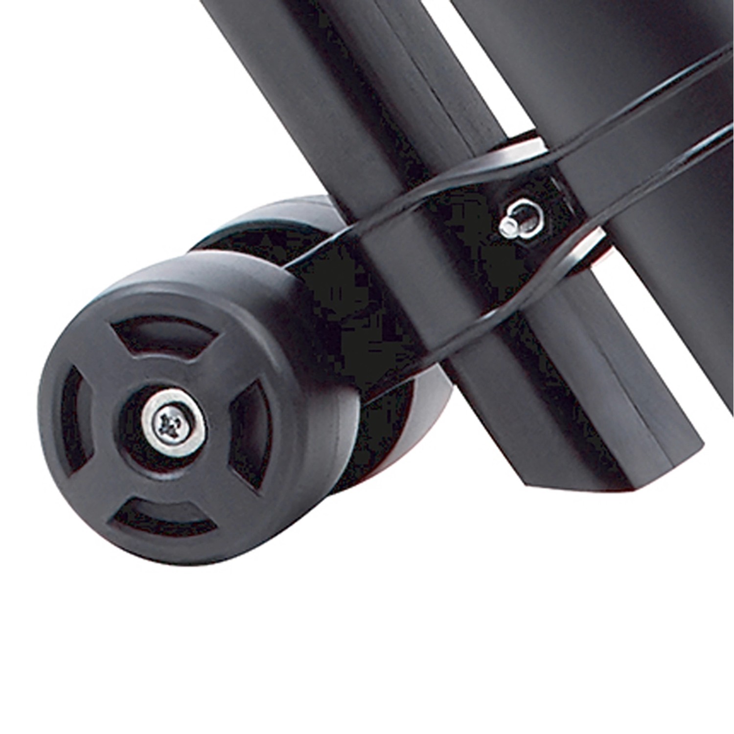 Detailaufnahme der Räder am Einhell Elektro-Laubbläser GC-EL 3024 E für leichten Transport.